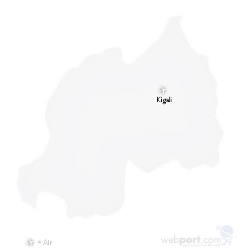 physical map of rwanda. map of rwanda africa.